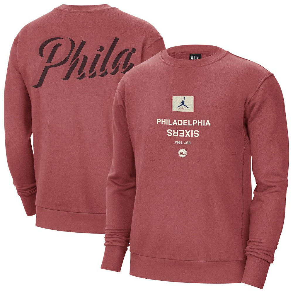 NBA Philadelphia 76ers Jordan Brand Courtside Statement Edition Heavyweight Pullover Sweatshirt