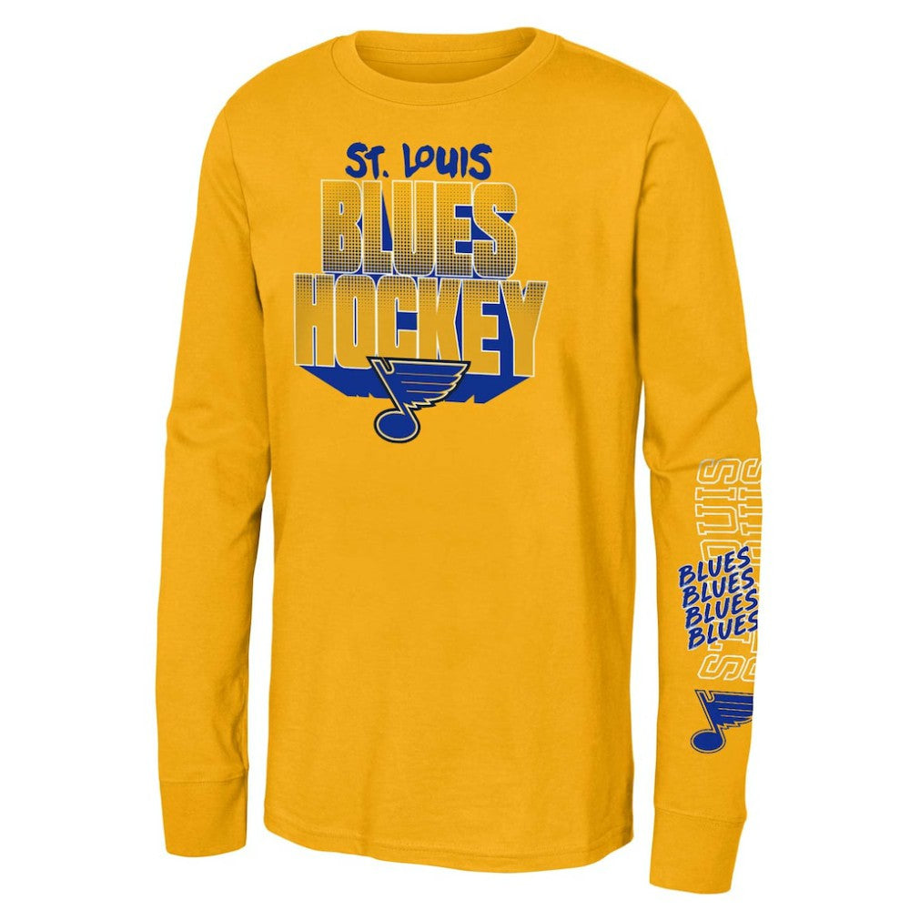 NHL Gold St. Louis Blues Youth Standout Long Sleeve T-Shirt