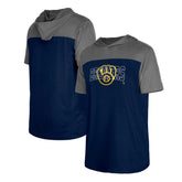 MLB Milwaukee Brewers New Era Active Brushed Hoodie T-Shirt