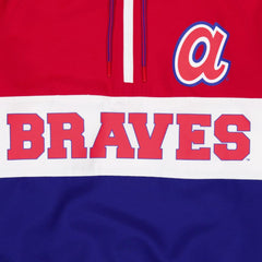 MLB Atlanta Braves New Era Ripstop Raglan Quarter-Zip Hoodie Windbreaker Jacket