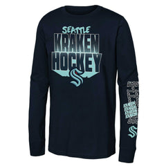 NHL Navy Seattle Kraken Youth Deep Sea Blue
