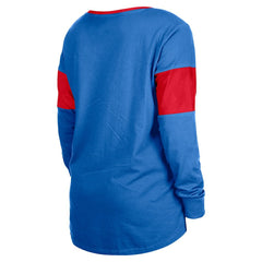 Women's Lace-Up Notch-Neck Long Sleeve T-Shirt - Buffalo Bills