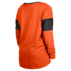 Women's Lace-Up Notch-Neck Long Sleeve T-Shirt - Cincinnati Bengals