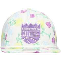 NBA Sacramento Kings Palm Trees and Waves Golfer Adjustable Hat