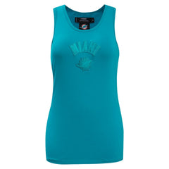 Pro Standard Women's Triple Tonal Racerback Tank Top - Miami Dolphins