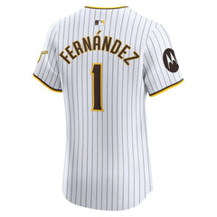 MLB Tony Fernández San Diego Padres Nike Home Elite Sponsor Patch Player Jersey