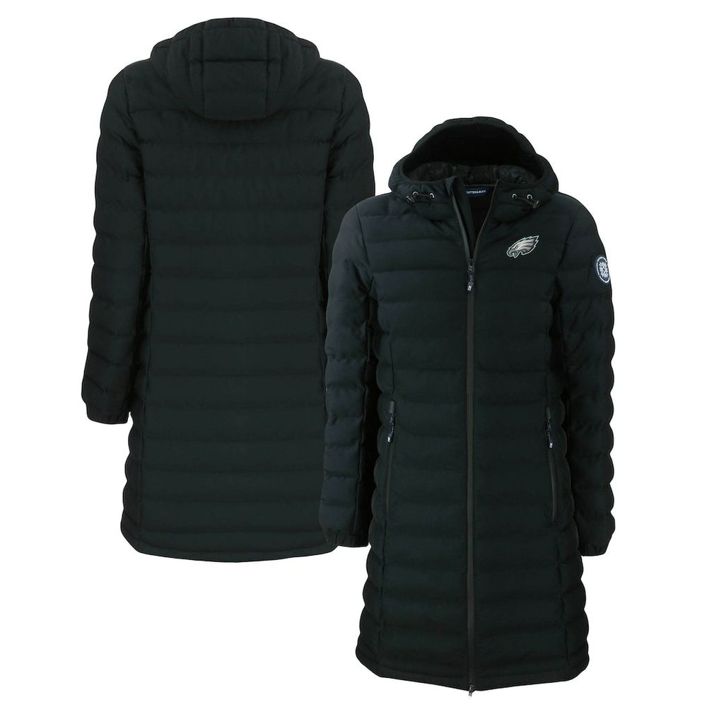 Cutter & Buck Women's Mission Ridge Repreve Eco Insulated Long Full-Zip Puffer Jacket - Philadelphia Eagles