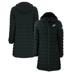 Cutter & Buck Women's Mission Ridge Repreve Eco Insulated Long Full-Zip Puffer Jacket - Philadelphia Eagles