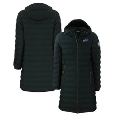 Cutter & Buck Women's Mission Ridge Repreve Eco Insulated Long Full-Zip Puffer Jacket - Buffalo Bills