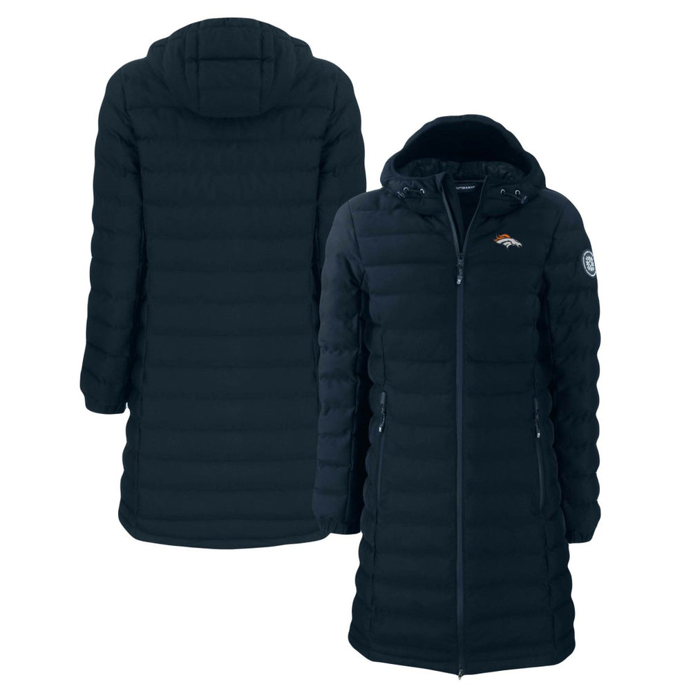 Cutter & Buck Women's Mission Ridge Repreve Eco Insulated Long Full-Zip Puffer Jacket - Denver Broncos
