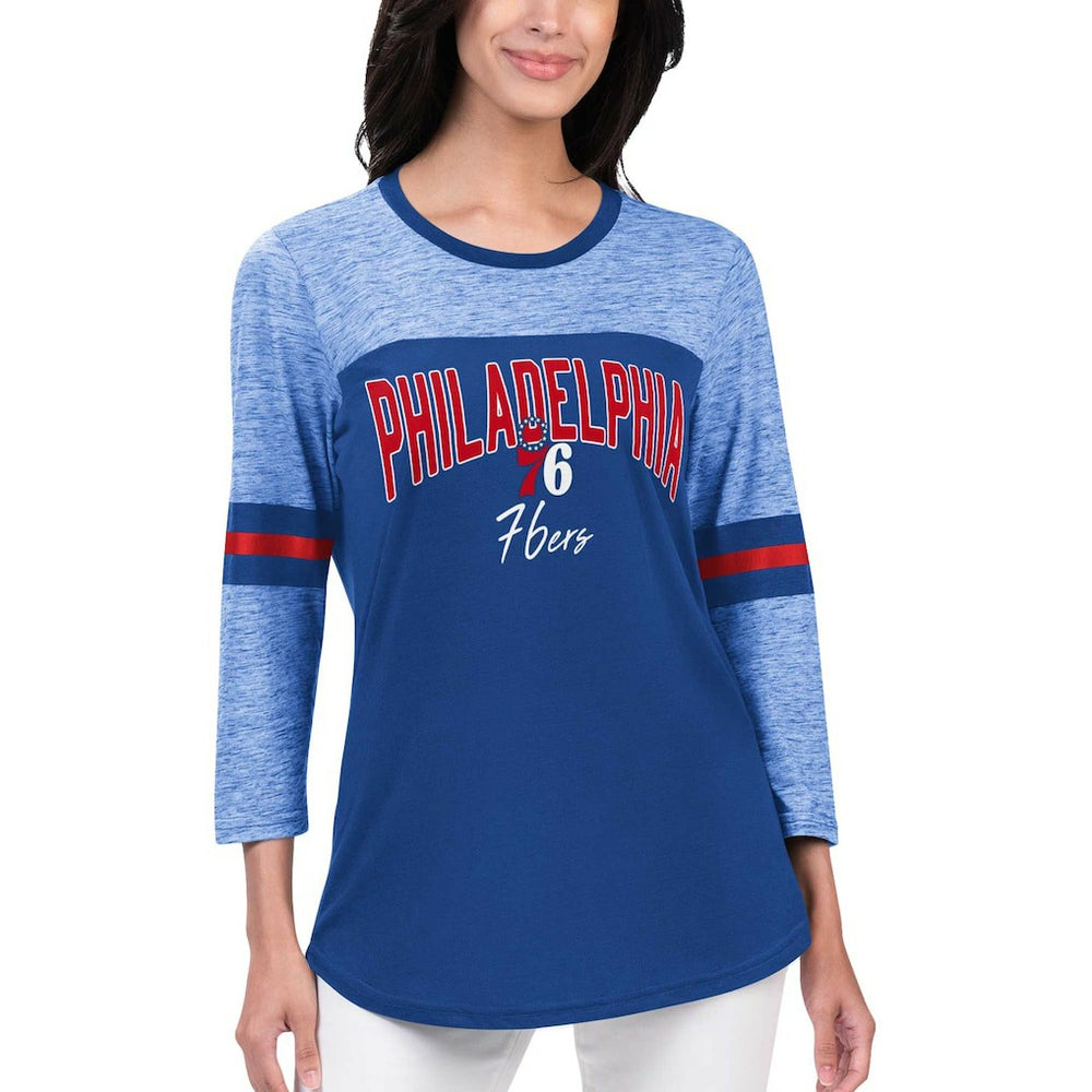 NBA Philadelphia 76ers G-III 4Her by Carl Banks Women's Play the Game 3/4-Sleeve T-Shirt