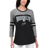 NBA Brooklyn Nets G-III 4Her by Carl Banks Women's Play the Game 3/4-Sleeve T-Shirt