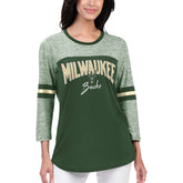 NBA Milwaukee Bucks G-III 4Her by Carl Banks Women's Play the Game 3/4-Sleeve T-Shirt