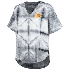 NBA Phoenix Suns G-III 4Her by Carl Banks Women's Tournament Raglan Oversized Tie-Dye V-Neck T-Shirt