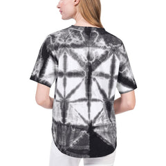 NBA Brooklyn Nets G-III 4Her by Carl Banks Women's Tournament Raglan Oversized Tie-Dye V-Neck T-Shirt