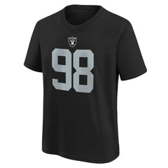 Maxx Crosby Youth Player Name & Number T-Shirt - Las Vegas Raiders