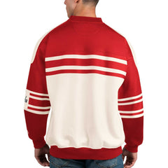 NHL White Washington Capitals Starter Defense Fleece Crewneck Pullover Sweatshirt