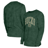 NBA Milwaukee Bucks Unisex Oversized Essentials Enzyme Wash Long Sleeve T-Shirt