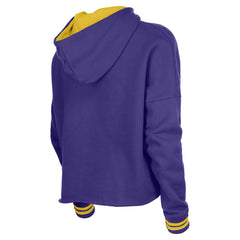 NBA Los Angeles Lakers Women's Boxy Raw Edge Pullover Hoodie