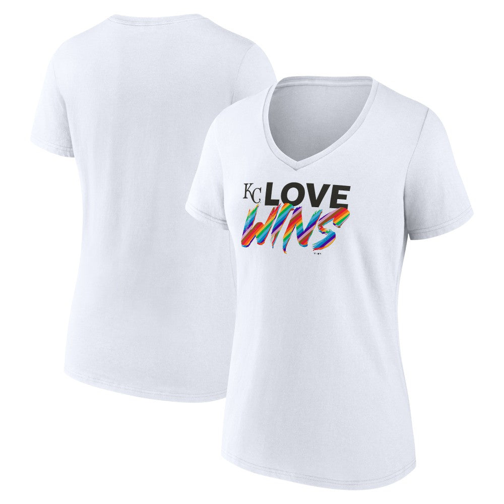 MLB Kansas City Royals Women's Love Wins V-Neck T-Shirt