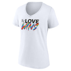 MLB Kansas City Royals Women's Love Wins V-Neck T-Shirt