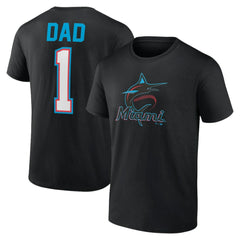 MLB Miami Marlins Father's Day #1 Dad T-Shirt