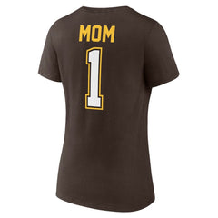 MLB San Diego Padres Women's Mother's Day #1 Mom V-Neck T-Shirt