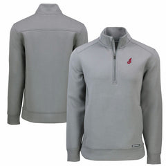 MLB Cleveland Guardians Cutter & Buck Cooperstown Collection Roam Eco Recycled Quarter-Zip Pullover