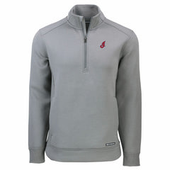 MLB Cleveland Guardians Cutter & Buck Cooperstown Collection Roam Eco Recycled Quarter-Zip Pullover