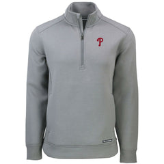 MLB Philadelphia Phillies Cutter & Buck Roam Eco Recycled Quarter-Zip Pullover