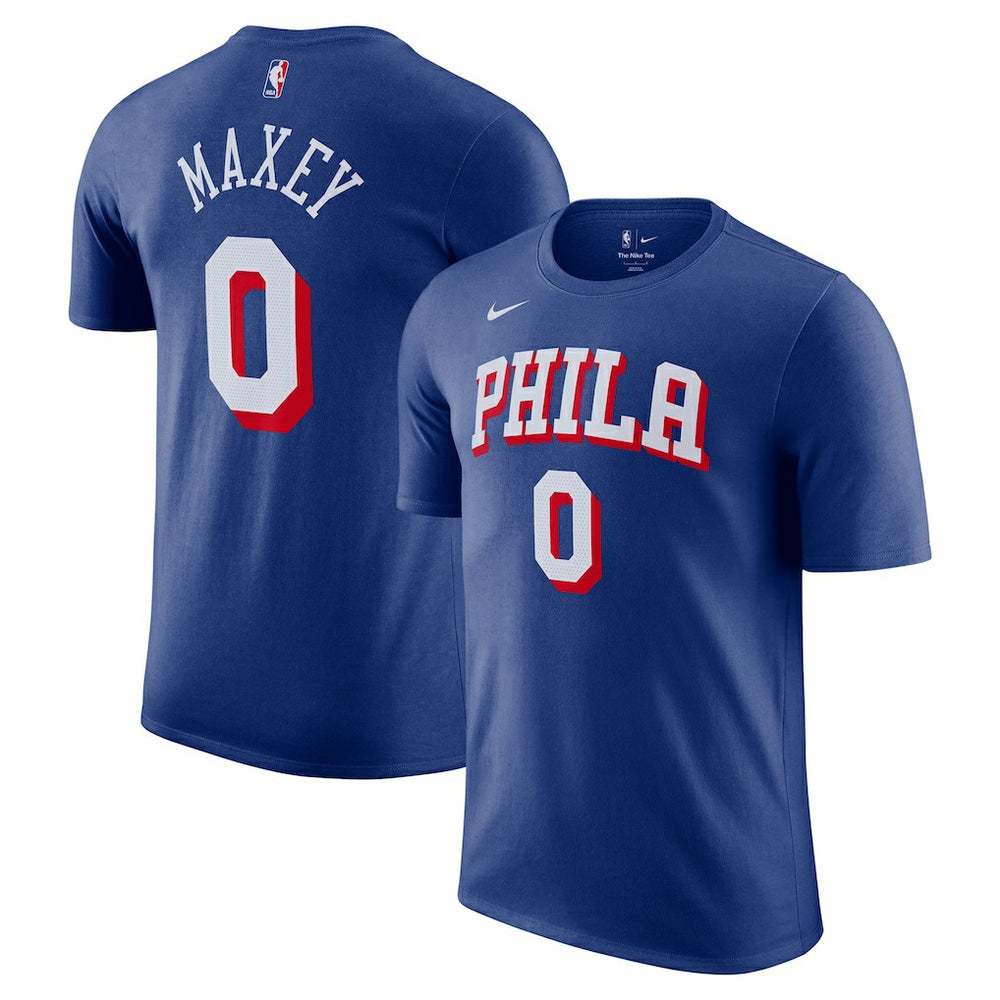 NBA Tyrese Maxey Philadelphia 76ers Icon Edition Name & Number T-Shirt