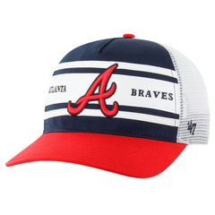 MLB Atlanta Braves '47 Gridiron Super Stripe Relaxed Trucker Hitch Adjustable Hat