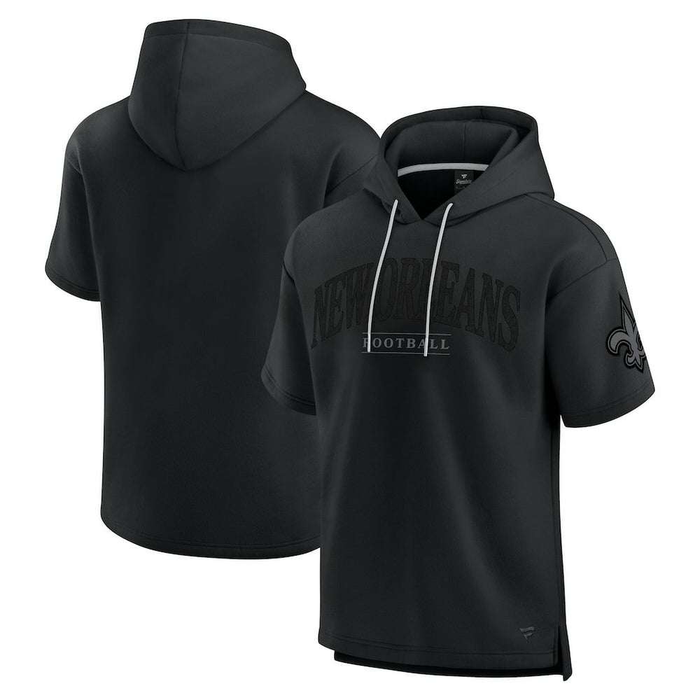 Unisex Elements Ready Short Sleeve Pullover Hoodie - New Orleans Saints