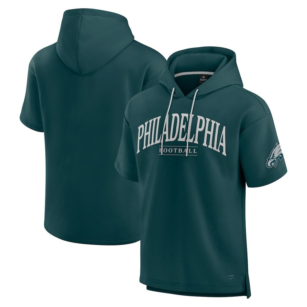 Unisex Elements Ready Short Sleeve Pullover Hoodie - Philadelphia Eagles
