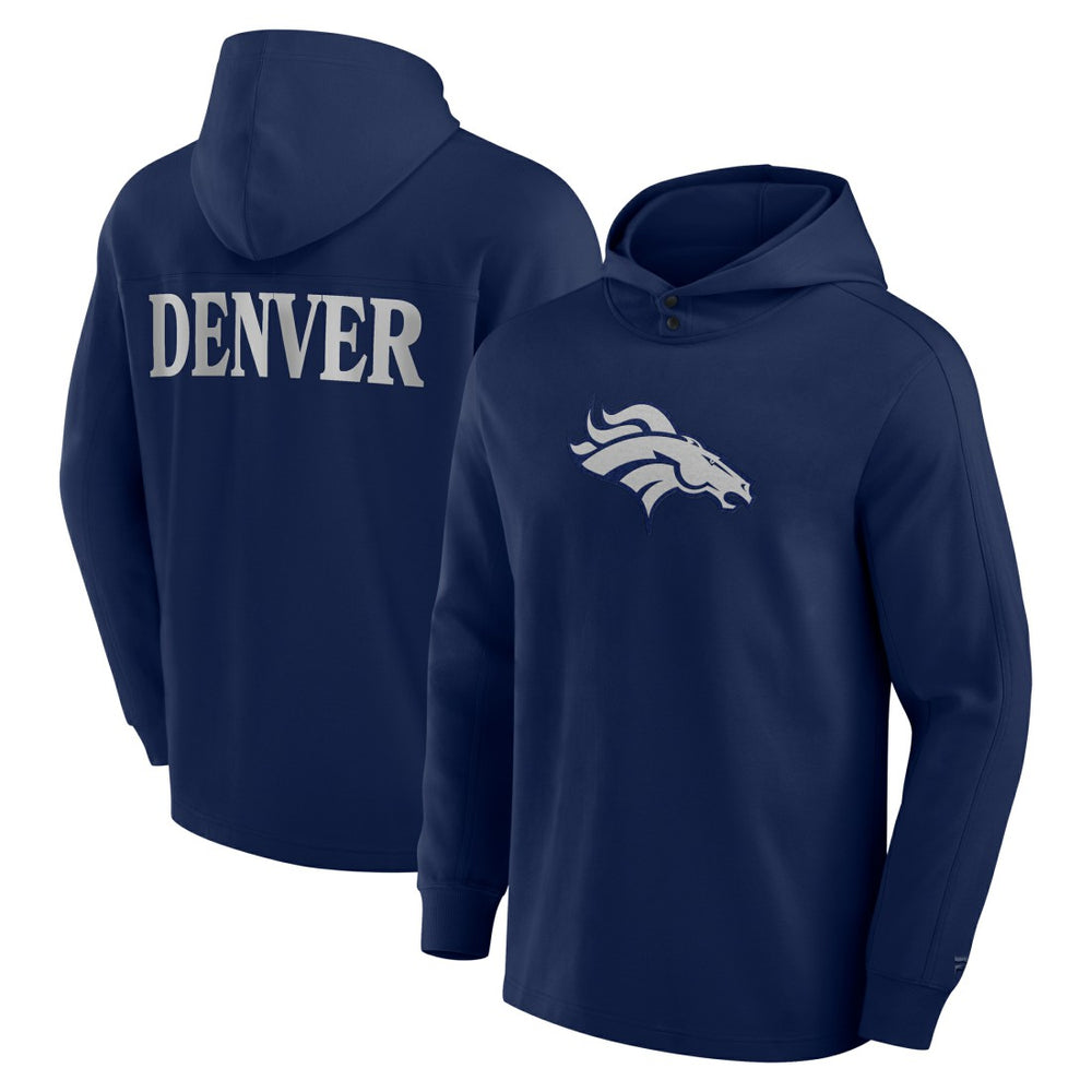 Elements Blaze Tri-Blend Long Sleeve Hoodie T-Shirt - Denver Broncos