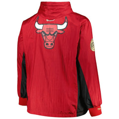 NBA Chicago Bulls Big & Tall Hardwood Classics Team OG 2.0 Anorak Hoodie Quarter-Zip Windbreaker Jacket
