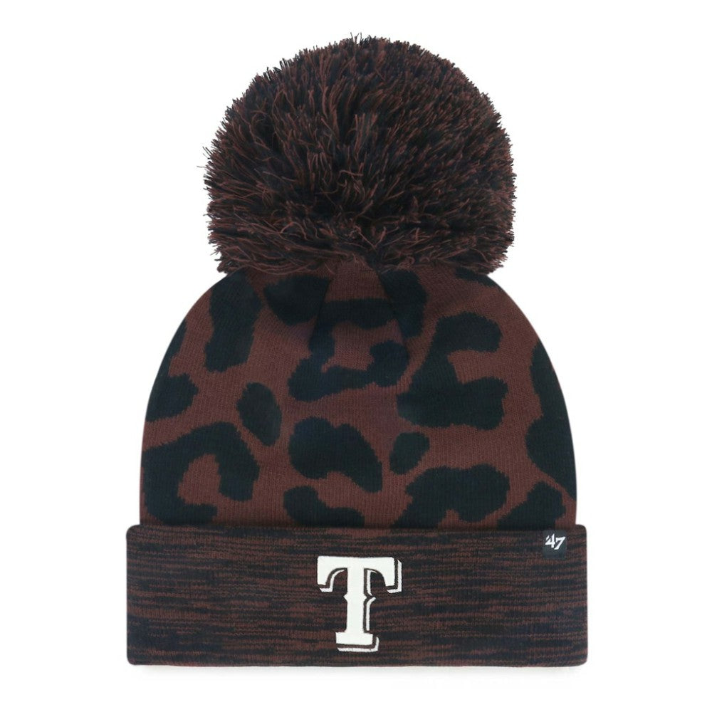 MLB Texas Rangers '47 Women's Rosette Cuffed Knit Hat with Pom