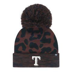 MLB Texas Rangers '47 Women's Rosette Cuffed Knit Hat with Pom