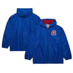 MLB Atlanta Braves Mitchell & Ness Cooperstown Collection Vintage Logo Full-Zip Hoodie Windbreaker Jacket