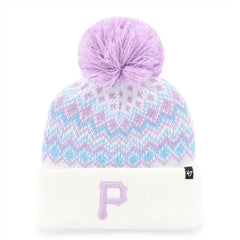 MLB Pittsburgh Pirates '47 Girls Youth Elsa Cuffed Knit Hat with Pom
