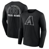 MLB Arizona Diamondbacks Monochrome Personalized Name & Number Long Sleeve T-Shirt