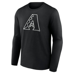MLB Arizona Diamondbacks Monochrome Personalized Name & Number Long Sleeve T-Shirt