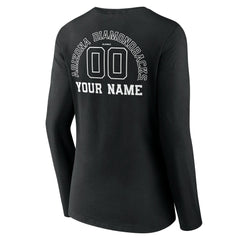 MLB Arizona Diamondbacks Women's Monochrome Personalized Name & Number Long Sleeve V-Neck T-Shirt