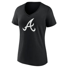 MLB Atlanta Braves Women's Monochrome Personalized Name & Number V-Neck T-Shirt