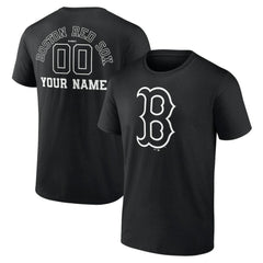 MLB Boston Red Sox Monochrome Personalized Name & Number T-Shirt