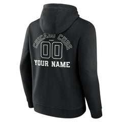 MLB Chicago Cubs Monochrome Personalized Name & Number Pullover Hoodie