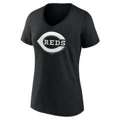 MLB Cincinnati Reds Women's Monochrome Personalized Name & Number V-Neck T-Shirt
