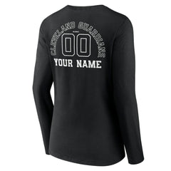 MLB Cleveland Guardians Women's Monochrome Personalized Name & Number Long Sleeve V-Neck T-Shirt