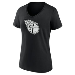 MLB Cleveland Guardians Women's Monochrome Personalized Name & Number V-Neck T-Shirt