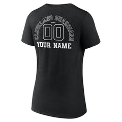 MLB Cleveland Guardians Women's Monochrome Personalized Name & Number V-Neck T-Shirt